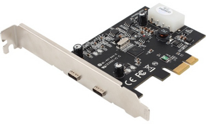 (강원전자) 넷메이트 USB3.1 Gen1 2포트 PCI Express 카드 Type C VIA 슬림PC겸용 (U-1440), 1개