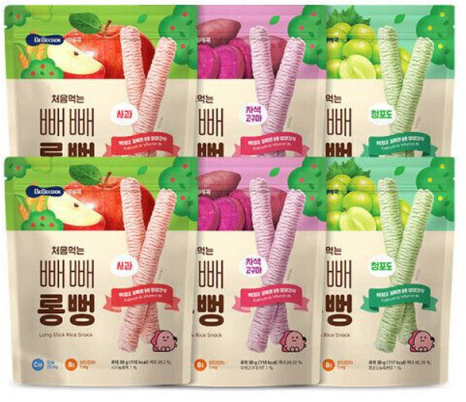 처음먹는 빼빼롱뻥 6봉 (사과2+단호박2+자색고구마2) - 처음먹는 빼빼롱뻥 6봉 (사과2+단호박2+자색고구마2)