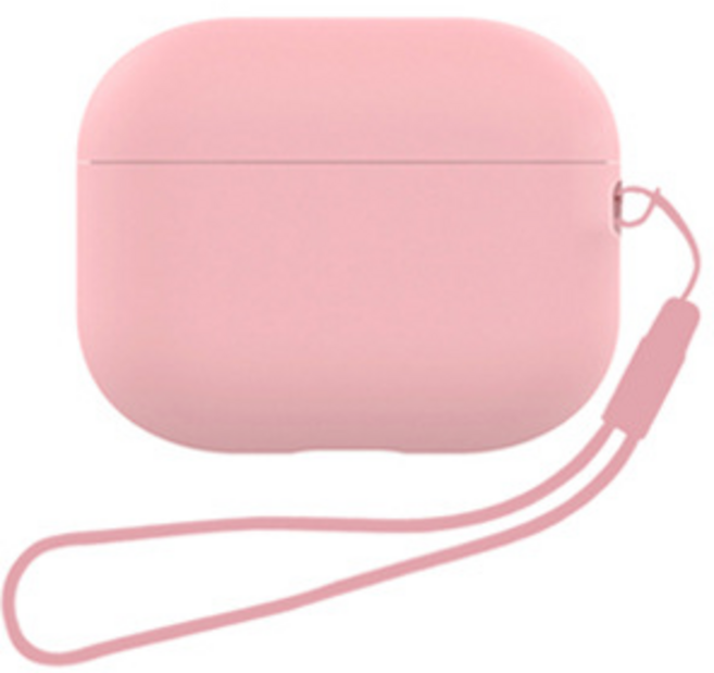 루디모어 에어팟 프로2 실리콘 케이스 + 스트랩, 러블리핑크, 1개