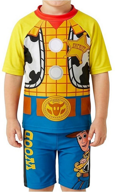 Get Trend 디즈니 토이 스토리 남아용 래쉬가드 및 수영 트렁크 투피스 세트 버즈 라이트이어 우디 수영복 만 3~7세 멀티 우디 5~6세 344349 91834738