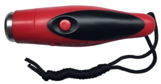 교통 신호수 전동 호루라기 야외 농구 달리기 스포츠 훈련 심판 전자 조정 가능한 긴 배터리 수명 높은 데시벨, red, 1개