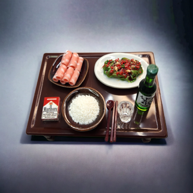 WWA 고급 납골당 추모장식 삽겹살 상차림 소주 제사상 봉안당 꾸미는 장식 추모공원 추모관, 혼합색