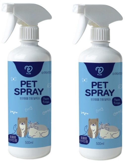 피랩 반려동물 탈취제 아쿠아프레쉬향, 2개, 500ml