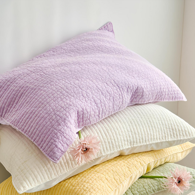 쁘리엘르 코튼캔디 아사 피그먼트 베개 커버