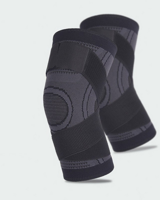 [무배]머슬아트 무릎 보호대 1p / 근육 관절 등산 헬스 런닝, 1개, 블랙