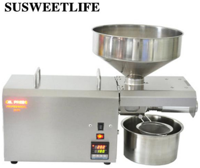기름짜는기계 착유기 전기 오일 추출기 스테인레스 스틸 프레서 고속 프레스 220V 110V S8 1500W