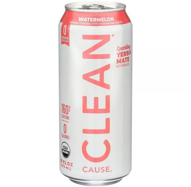 Clean Cause 유기농 스파클링 워터멜론 예르바 메이트 400ml(16온스), 16 Fl Oz (Pack of 1), Orange Ginger, 1개, 1개