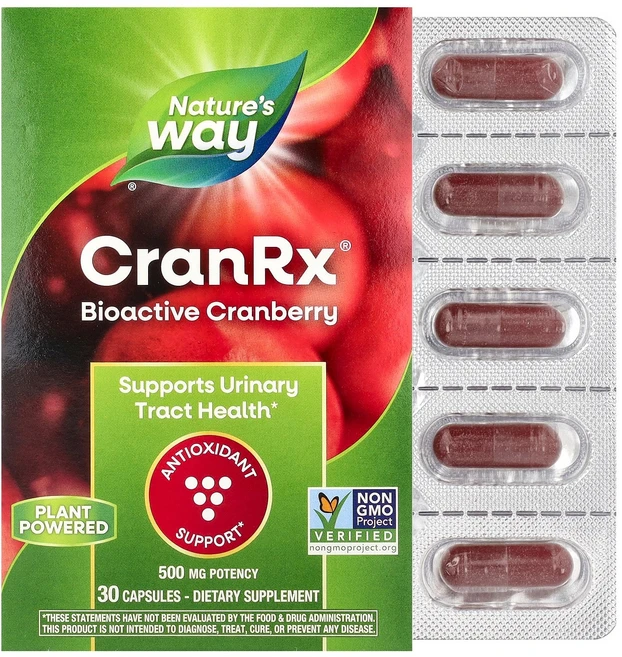 네이쳐스웨이 Nature's Way CranRx® Bioactive Cranberry 500 mg 30 Capsules, 네이쳐스웨이 Nature's Way CranRx® B, 1개, 30정 - 쿠팡
