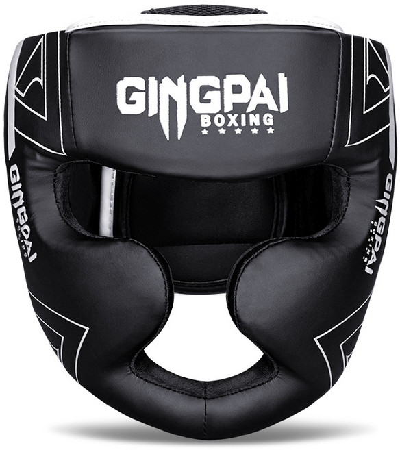 GINGPAI 복싱 헤드기어 권투 복싱 종합격투기 무에타이, 화이트, 1개