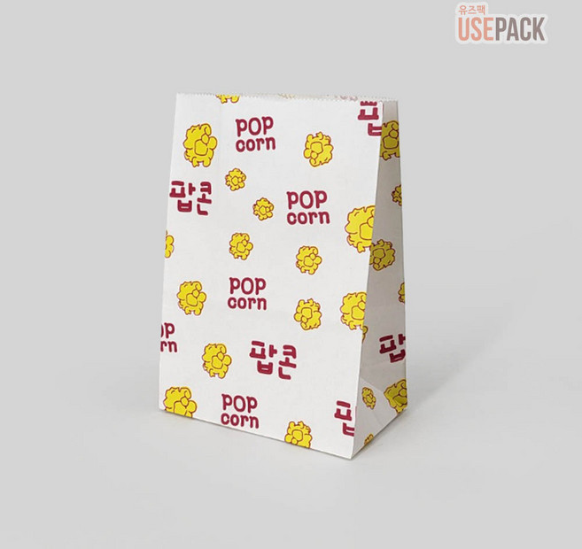 종이봉투 식품지 팝콘봉지 팝콘봉투 소 200장, 200개입 1개