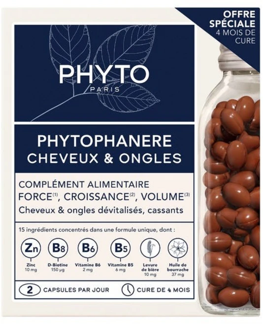 PHYTO 프랑스 정품 피토 피토파네르 모발 및 손톱 성장 120캡슐 2개세트, 120정, 2개 - 쿠팡