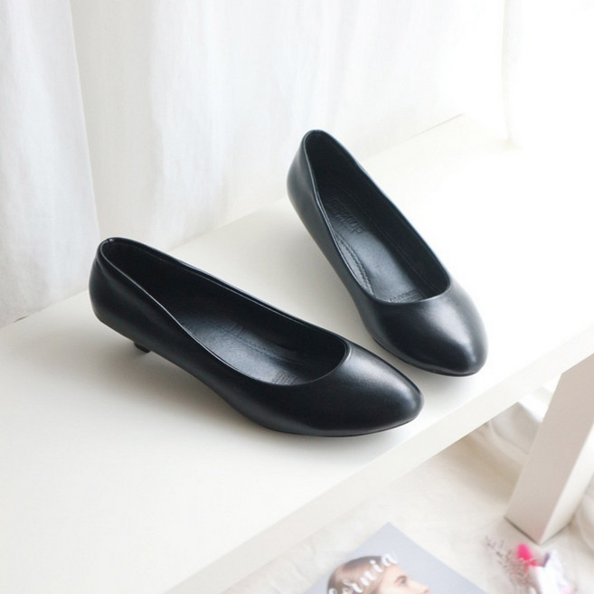 225-260 빅사이즈 발편한 여자구두 여성정장구두 승무원 면접구두 펌프스힐 유니화 블랙
