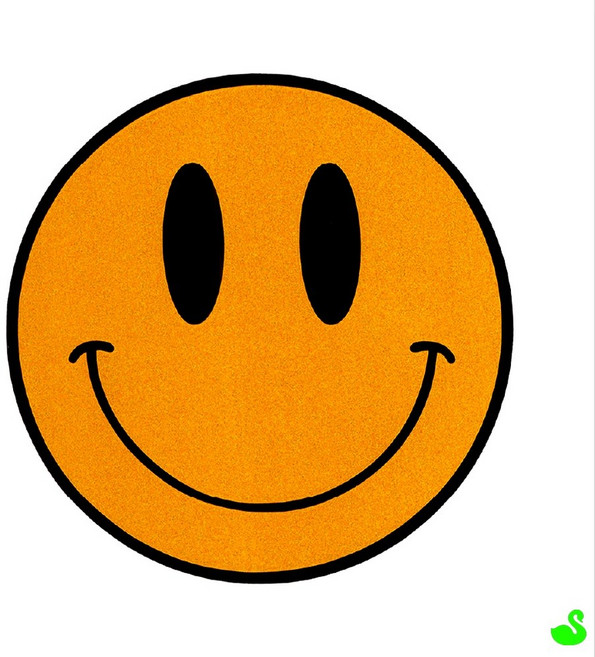 삼항LED 스마일 스티커 Smile Sticker / 소 대, 1개, 형광 대형