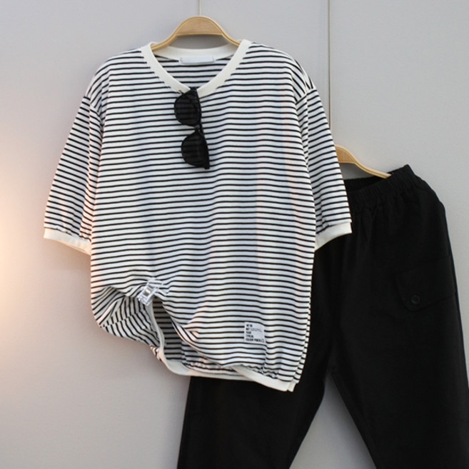 달콩 여성 23라벨단가라반팔맨투맨 맨투맨 단가라