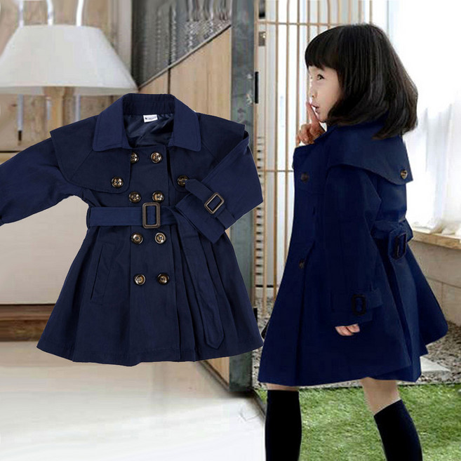 보니또 여아용 트랜치코트 트렌치