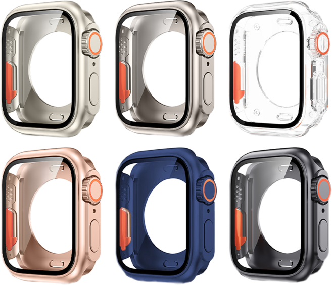 貼膜達人 全包式 AppleWatch 手錶殼, 原機黑, 1個