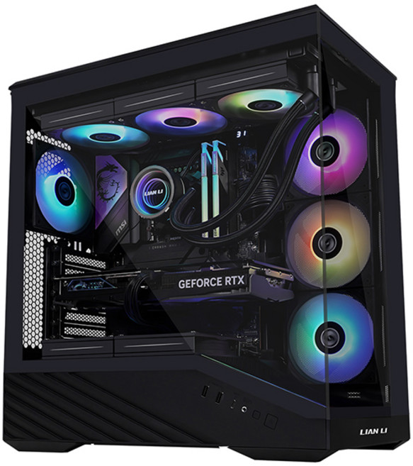 리안리 Vector V100 ARGB 미들타워 케이스 블랙, 1개, 선택하세요