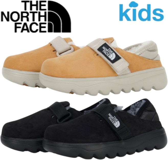 [매장발송] 노스페이스 키즈 방한화 털신발 스트랩 뮬 쇼핑몰 나들이 여행 등원 등교 데일리