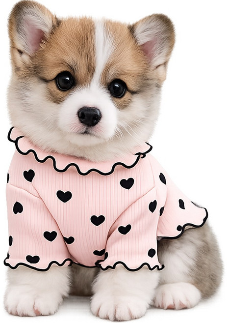 로로포우 개리야스 반려동물 강아지 티셔츠, 1개, 핑크