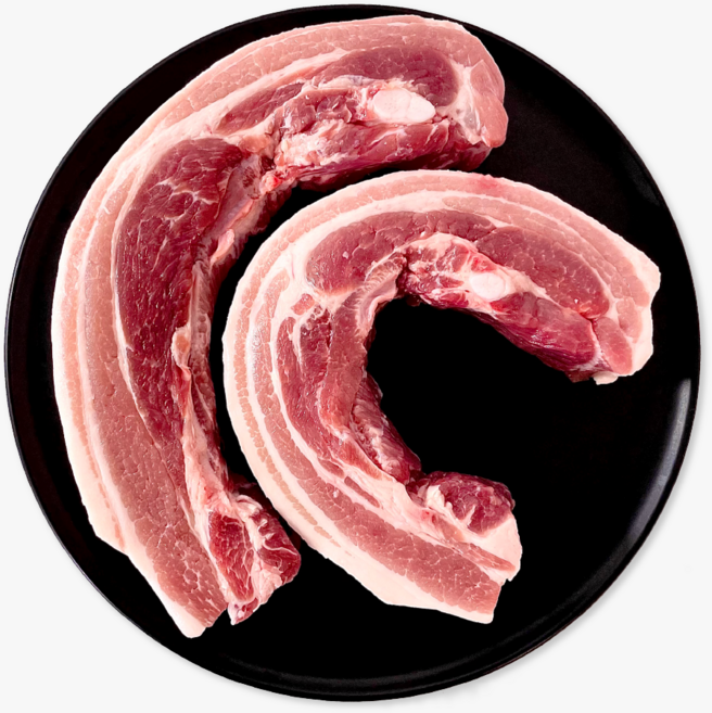 [시즈닝 무료] 국내산 삼겹살 통삼겹살 1+등급 냉장 1kg 500g+500g (원하시는 두께 선택가능) 리미트, 가정구이용 (두께 약1cm)