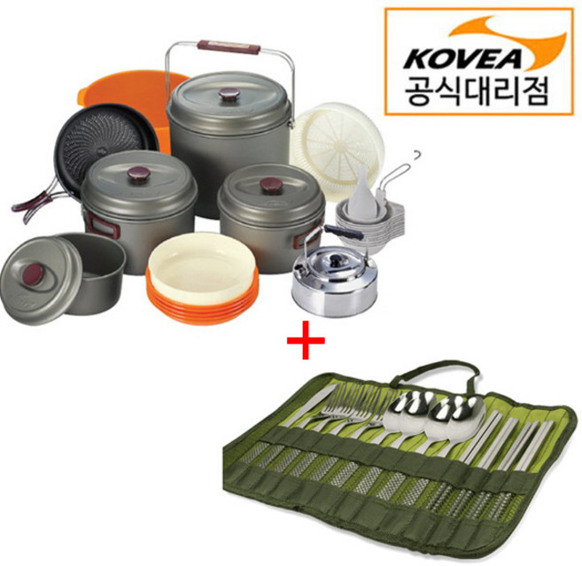 코베아 경질코펠10인용+사은품 커틀러리세트, 1개