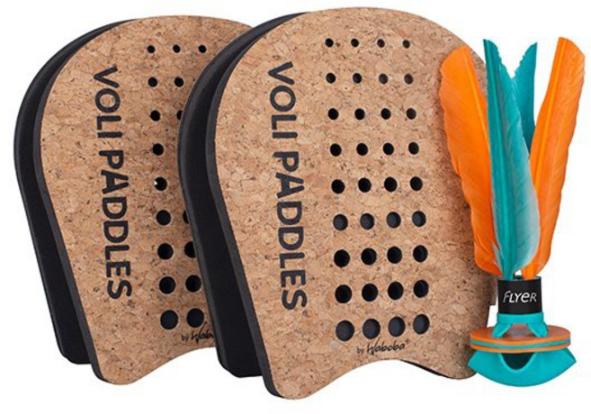 Waboba Voli 毽子拍擊組, 1個, 毽子玩具組合包(球拍X2  毽子X1)