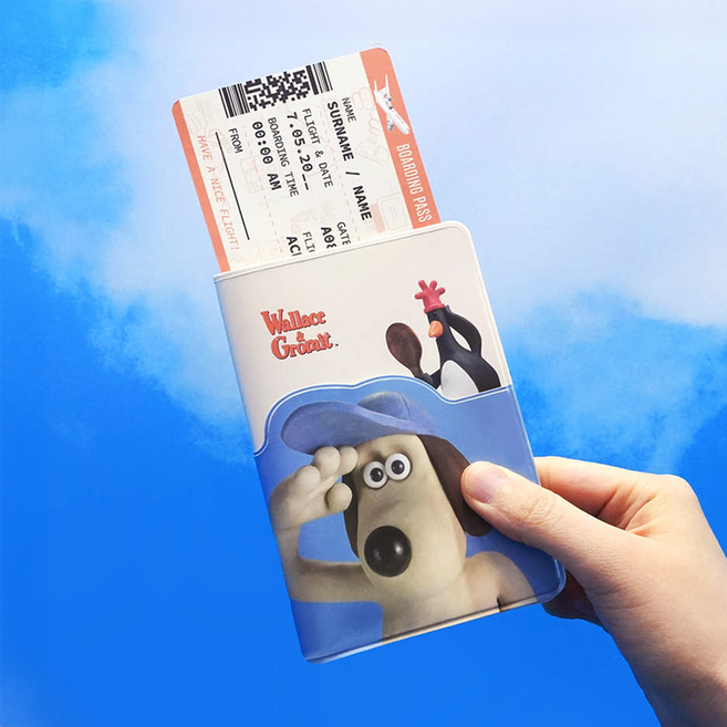 SANS 월레스와 그로밋 포켓 여권 홀더 케이스