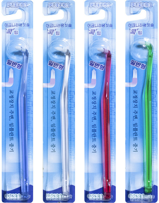 플라콘 앤드터프트 어금니칫솔 4개 미세모 듀폰모, 1개, 4개입