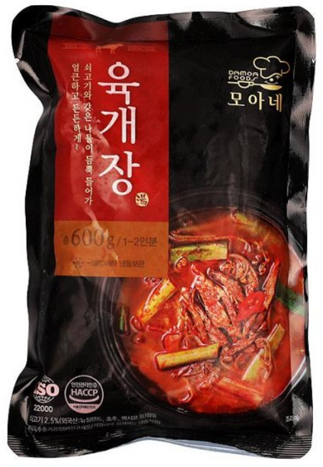 다모아 간편조리 즉석탕 육개장 600g x 4팩, 2.4kg, 1세트