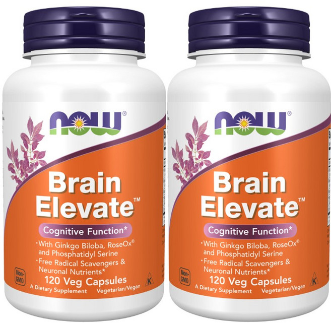 나우푸드 브레인 엘리베이트 베지 캡슐 비건, 120정, 2개