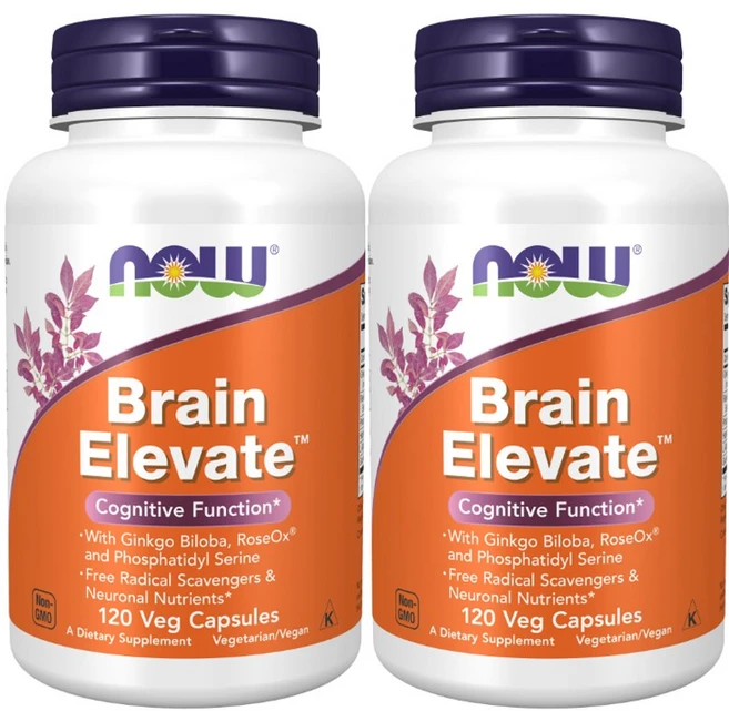 나우푸드 브레인 엘리베이트 베지 캡슐 비건, 120정, 2개 - 쿠팡