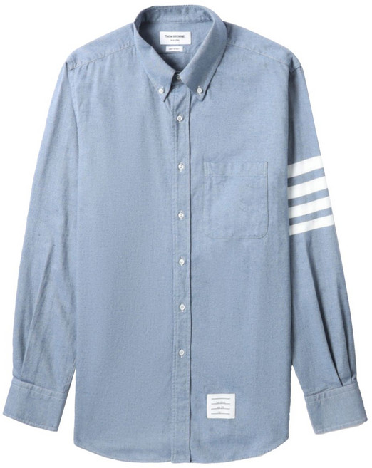 톰 브라운 4-바 솔리드 RWB 스트라이프 셔츠