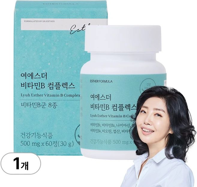 [본사직영] 여에스더 비타민B 컴플렉스 국민영양 프로젝트, 1개, 60정 - 쿠팡