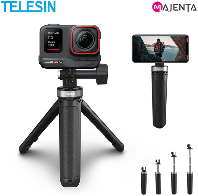 인스타360 에이스프로 ace pro 삼각대 셀카봉 3단 미니 투인원 텔레신, 단품, 1개