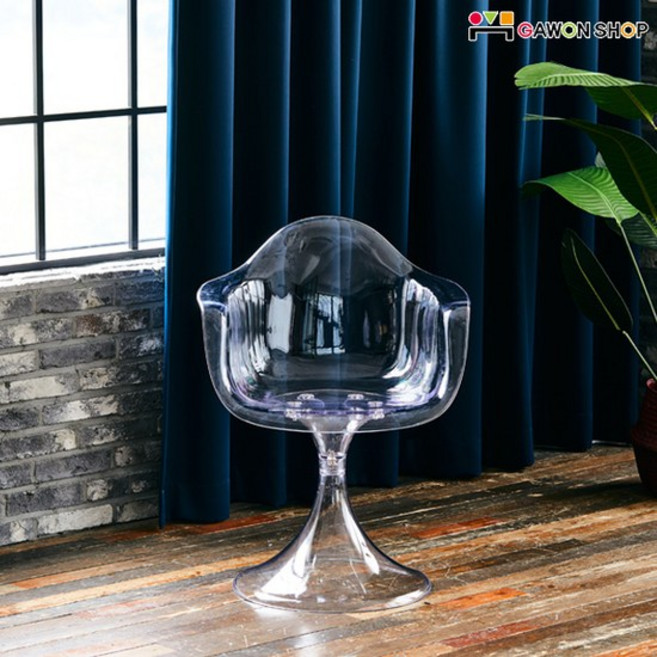 [무료배송-당일출고] GAWON 고스트 립 암체어 GOW-PC111O 투명의자, 투명, 1개, 투명(GOW-PC111O)