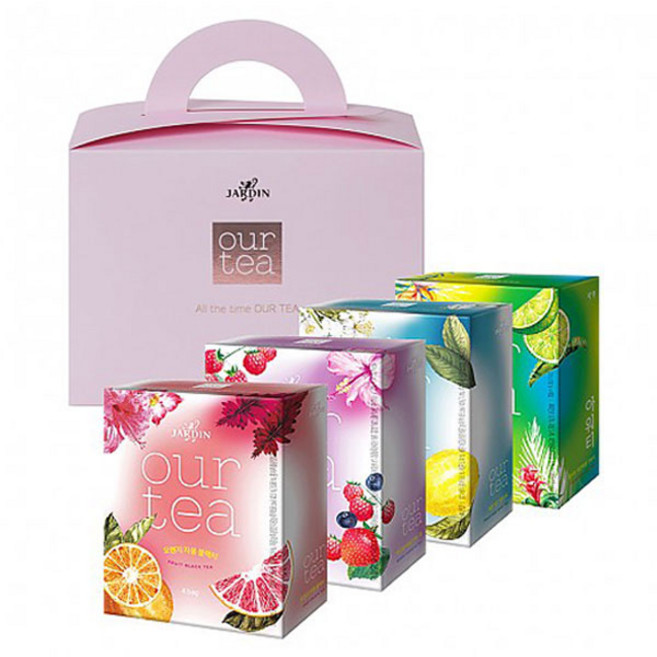 쟈뎅 올더타임 아워티 선물세트 핑크, 4종 x 4p, 1개