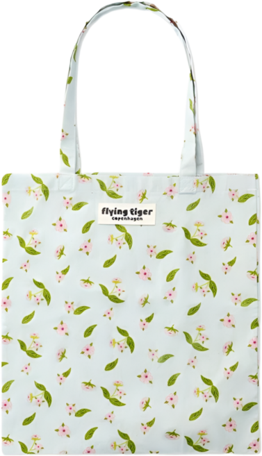 플라잉타이거 코펜하겐 벚꽃 에코백 빈티지 블루 봄 에디션 면가방 숄더백 토트백 데일리 캔버스 장바구니 유로커머스