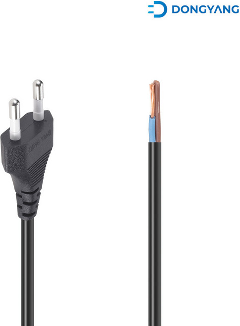 국산 0.75SQ 3A 브레트 코드 무접지 220V 일자 플러그 제작용 파워 전원 선 케이블, 1.5m, 1개