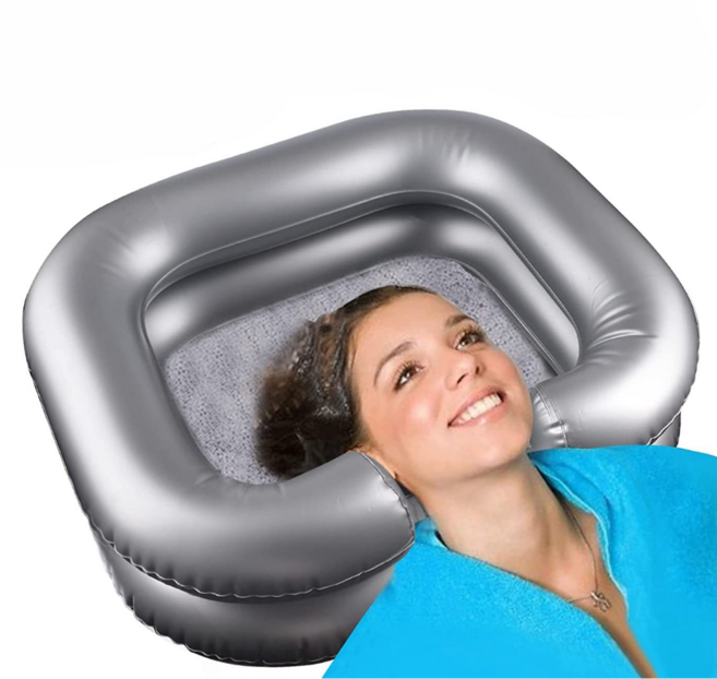 태현스토어 누워서 머리감기 샴푸 보조대, 1개, 그레이