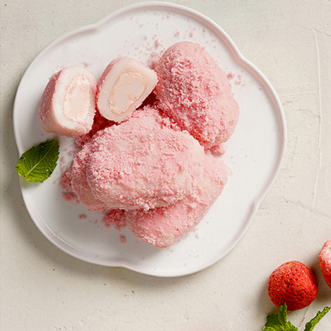 다원 카스테라 딸기크림 찹쌀떡 쫄깃한 떡속에 딸기크림이가득 달콤하고 고소한 카스테라 딸기크림 찹쌀떡(480g= 80g * 6봉), 1개, 480g