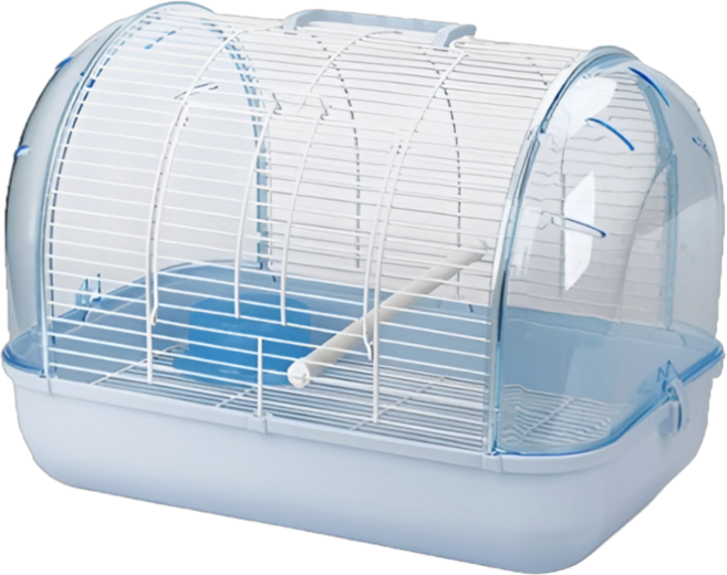 앵무새 투명 이동장 캐리어 새용품 이동가방 중소형, 1개, 라이트블루(중소형)