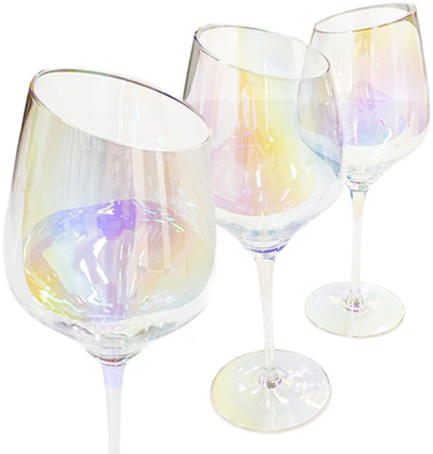 (창의와날개) 홀로그램 와인잔 오로라컵 2p 와인잔세트, 2개, 300ml