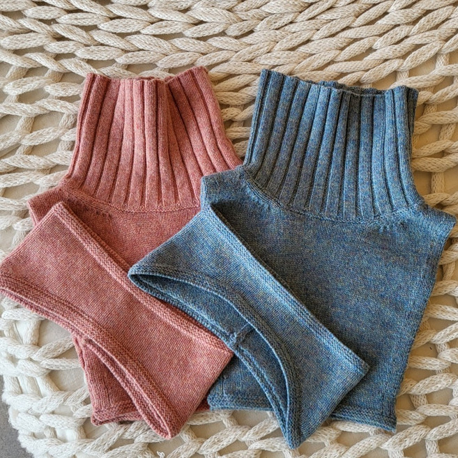 울100% 부드러운 유아동 어린이 키즈 목도리 겸용 넥워머 이어워머 귀마개 니트 겨울용 방한 세트 (자체제작)