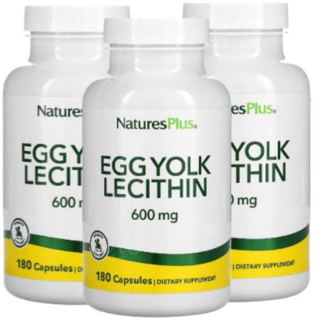 네이쳐스플러스 레시틴 글리세린 600mg 180캡슐 인지질 EGG Yolk Lecithin (2), 180정