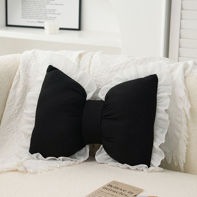 프릴 리본쿠션, 블랙