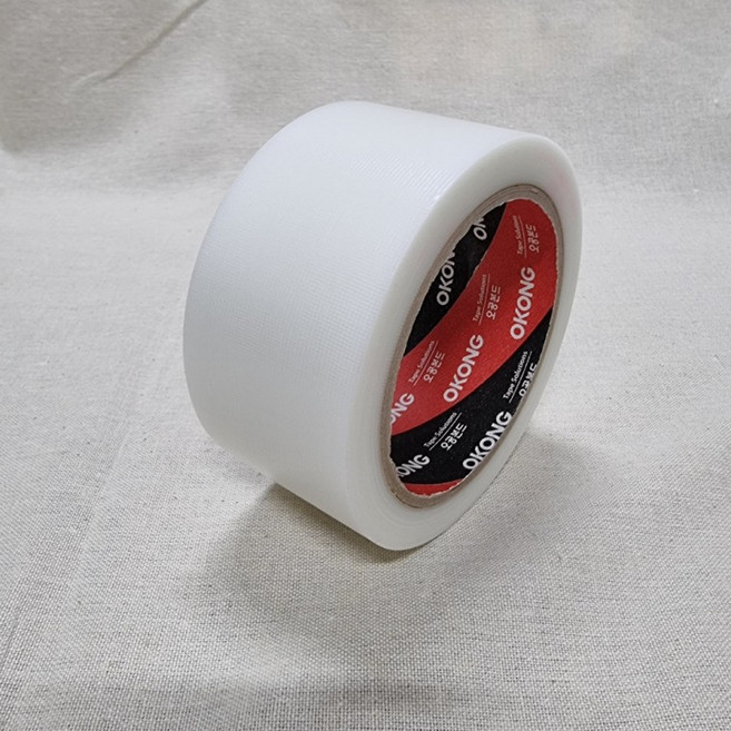끈적임없는 반투명 백색 임시고정 테이프 50mm X 25m 이사포장 국내산 양생 건축용, 1개, 상세페이지 참조