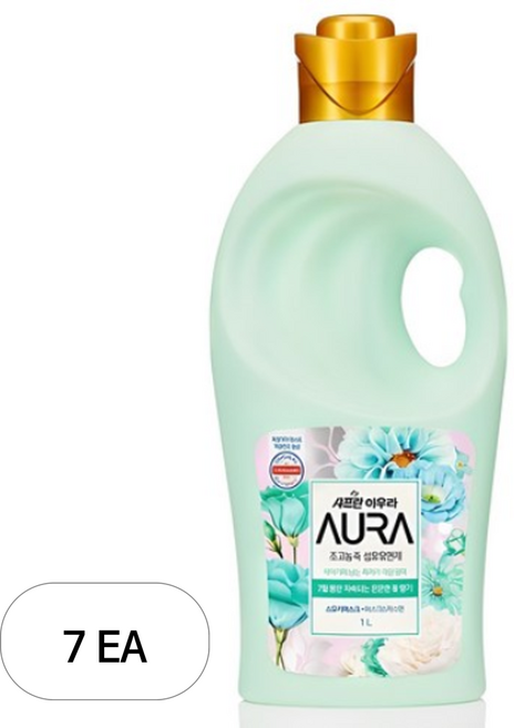 아우라 초고농축 섬유유연제 스모키머스크 자스민 향, 1L, 7개