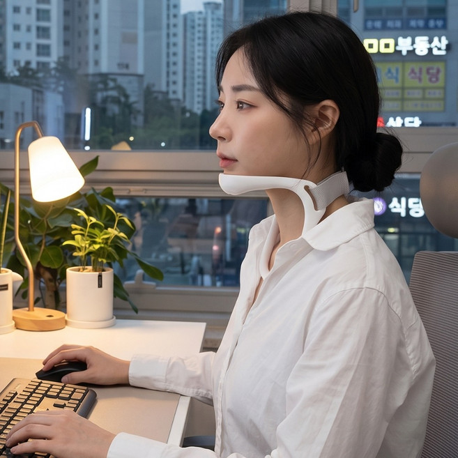 디디트러스트 넥서포터 목 보호 지지대 바른자세 턱받침대, 1개