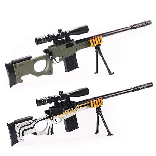 [잭타이거] 탄피배출 장총 소총 에땁 AWM 카구팔 소프트건 스펀지총 저격총 샷건 배그 스나이퍼 사격 어린이날선물, 탄환(12개), 1개