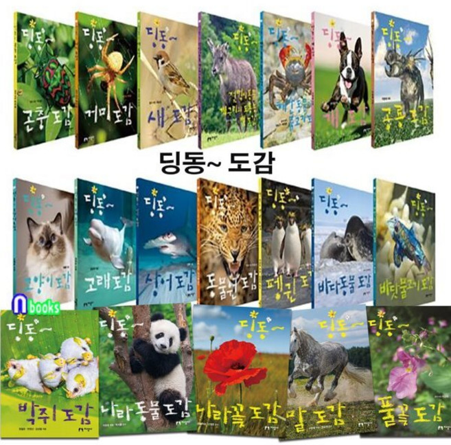 [전집] 아이의 눈높이에 맞춘 딩동 도감 19권 세트/고양이도감.해안동물과물고기도감.고래.말.상어.개도감.공룡.바닷물고기.곤충.동물원.바다동물 풀꽃.펭귄.나라동물 외, 지성사(전집)